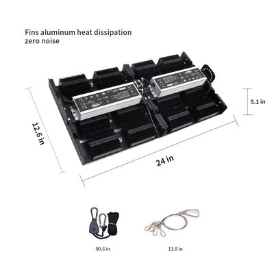 Φωτιστικό LED ανάπτυξης 500W με ένδειξη PPFD και πλήρες φάσμα για φυτά εσωτερικού χώρου