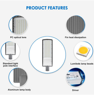 Αδιάβροχο IP66 SMD3030 LED Φωτιστικό Δρόμου 50w έως 200w για Φωτισμό Αυτοκινητοδρόμων Εξωτερικού Χώρου