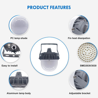 Αδιάβροχο αντιεκρηκτικό γραμμικό φως IP65 50W 100W 150W LED Φωτισμός επικίνδυνων χώρων με αλουμίνιο από σκληρυμένο γυαλί