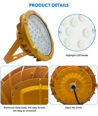 Φωτισμός LED Highbay για πρατήρια καυσίμων σε επικίνδυνες περιοχές, ανθεκτικός σε εκρήξεις, IP65