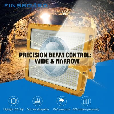 300W Αντιεκρηκτική λυχνία LED Flood Light IECEx Zone 1 Zone 2 Hazardous Area 39000lm IP66 Die-Cast Aluminium ADC12