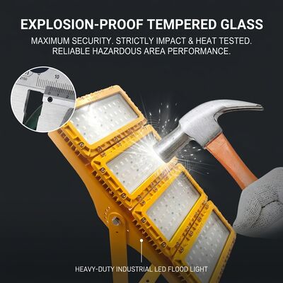 Compact Flameproof 600W LED Explosion Proof Flood Light LUMILEDS LM-80 ATEX IIb T6 IP65 425X485X165mm Εξάρτημα Επικίνδυνων Περιοχών