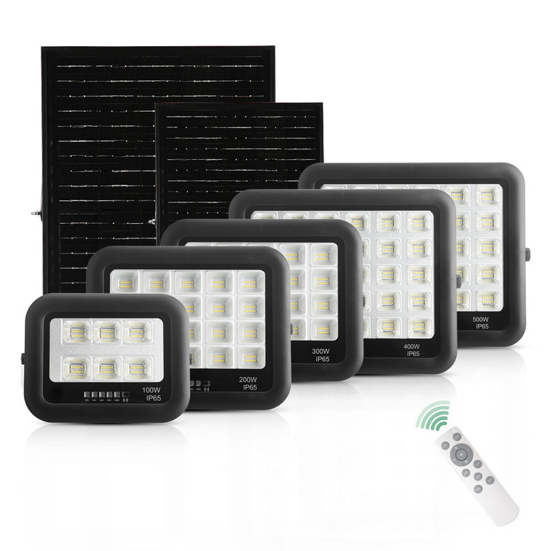 Ip65 ABS θερμαινόμενο γυαλί ηλιακό φως 100w 200w 300w 400w 500w LED ηλιακό φως πλημμύρας