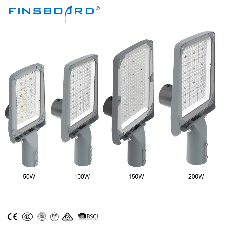 Ip67 Χυτού Αλουμινίου 50w 100w 150w 200w Ολοκληρωμένο Φωτιστικό Δρόμου LED με Έλεγχο Φωτισμού