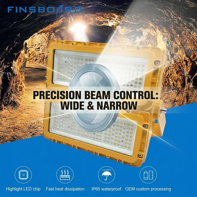300W Αντιεκρηκτική λυχνία LED Flood Light IECEx Zone 1 Zone 2 Hazardous Area 39000lm IP66 Die-Cast Aluminium ADC12