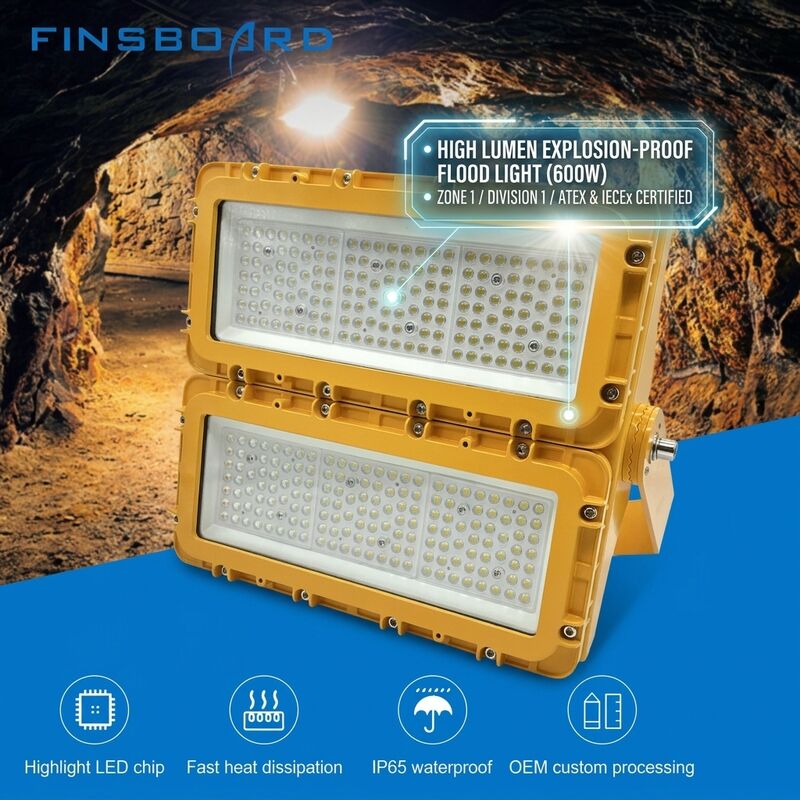 300W ανθεκτικό σε έκρηξη LED φως πλημμύρας 36000lm IP67 Χωρίς χαλκό Αλουμίνιο ανθεκτικό σε αλάτι ψεκασμού