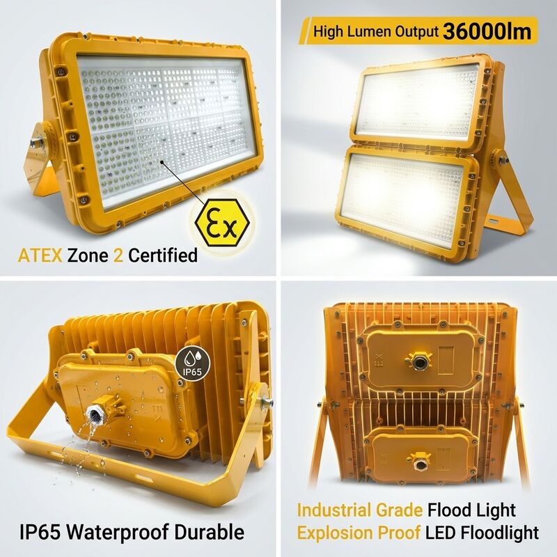 600W ανθεκτικό στην έκρηξη LED φωτισμός ATEX Ζώνη 21 Ζώνη 22 ανθεκτικό στην σκόνη αντιστατικό 78000lm IP66 φωτισμός αλουμινίου