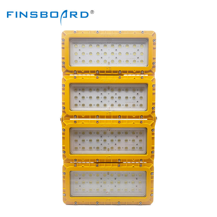 600W LED ανθεκτικό σε έκρηξη φως πλημμύρας 15° Ultra-Narrow Helideck Ελικόπτερο CAP 437 IECEx IP66 Die-Cast Αλουμίνιο ADC12