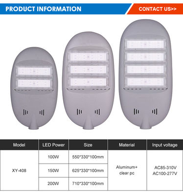 130-140LM/W IP65 Αδιάβροχο LED φως δρόμου Τεχνολογία διάχυσης θερμότητας