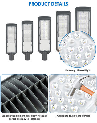 3000-6500K IP65 Αδιάβροχο 50 - 200w LED Street Light Αλουμίνιο