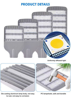 3000K/4000K/6000K OEM ODM IP65 Αδιάβροχα LED φώτα δρόμου Ασφαλές και αξιόπιστο