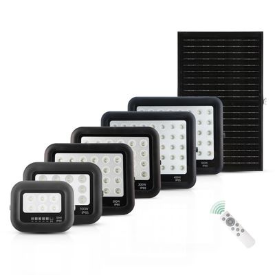 Μαύρο ABS Ηλιακό Φως τηλεχειριστήριο 50w 100w 200w 300w 400w 500w LED Ηλιακό Φως Κατακλυσμού