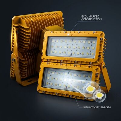 Φωτιστικό LED LUMILEDS LM-80 600W Αντιεκρηκτικό Πλημμύρας ATEX Ex db mb IIb T6 72000LM IP65 Φωτισμός Μεγάλων Χώρων Επικίνδυνων Περιοχών